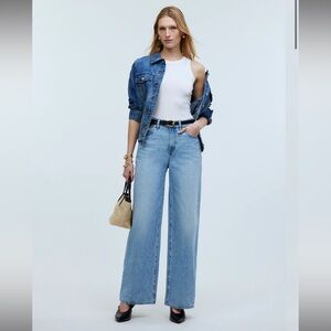 Madewell superwide-leg jeans in Ahern wash